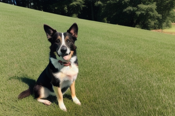 A well-behaved dog