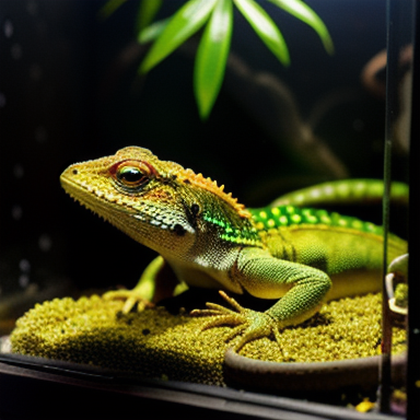Lizard in a terrarium