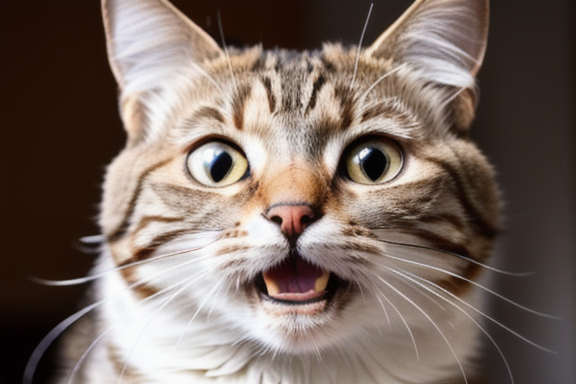 Image of a cat meowing