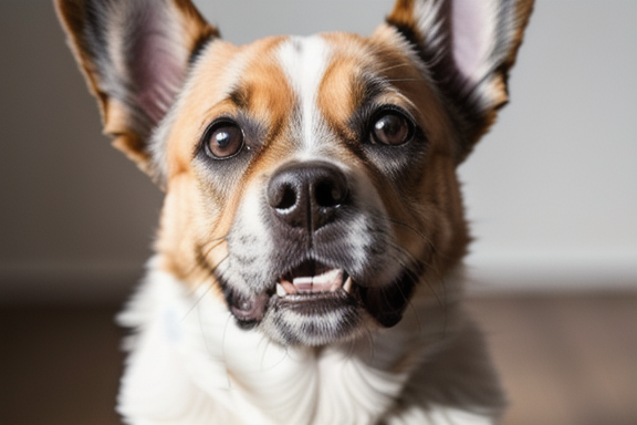 Dog with expressive eyes and ears