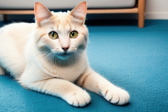 Gato com as patas limpas