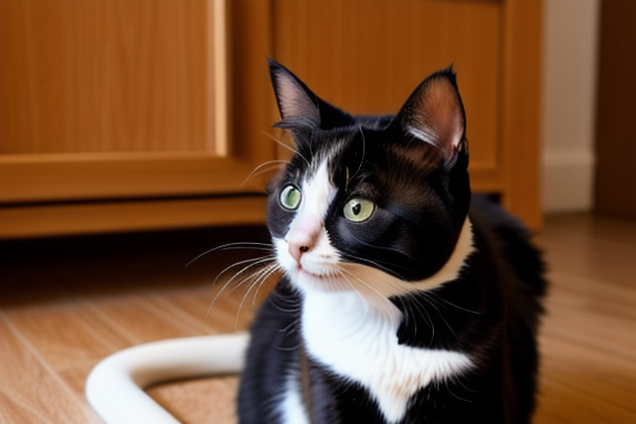 Cat performing a trick