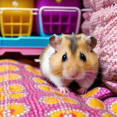 Hamster in a cage