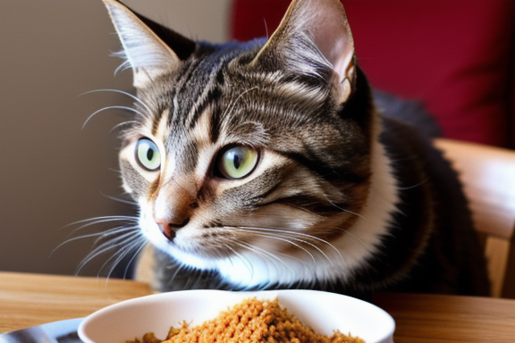 Cat enjoying a nutritious meal